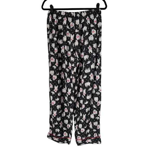 Victoria's Secret Sleepwear M Dreamer Dancing Polar Bears Flannel 2pc Pajama Set - Picture 10 of 16